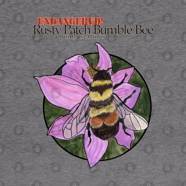 Endangered Rusty Patch Bumble Bee by Heather Dorsch Creations